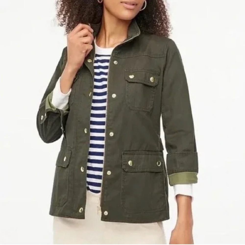 J Crew Field Jacket Green M